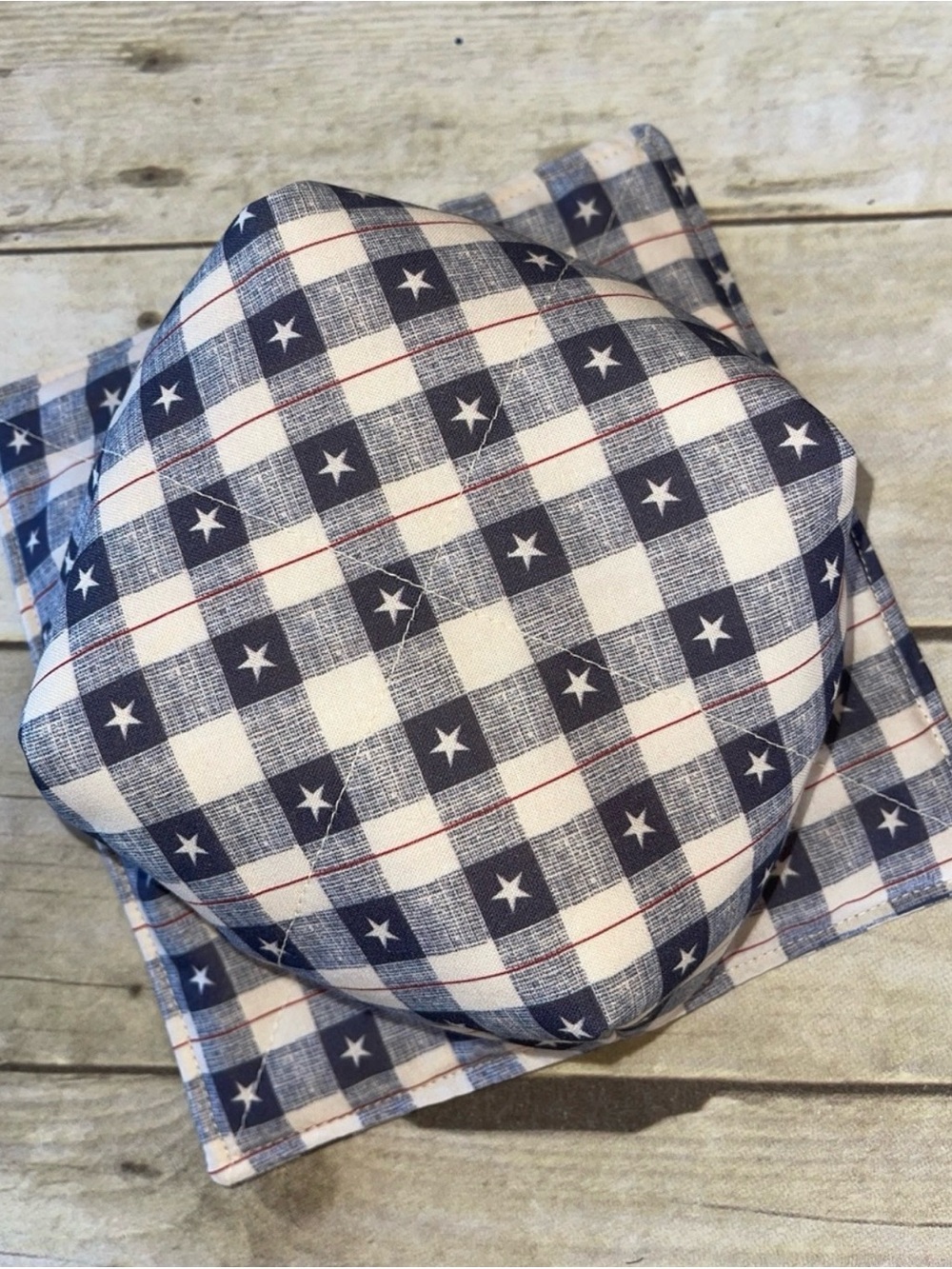 Microwave Bowl Cozy Patriotic Stars & Stripes Reversible All Cotton Bowl